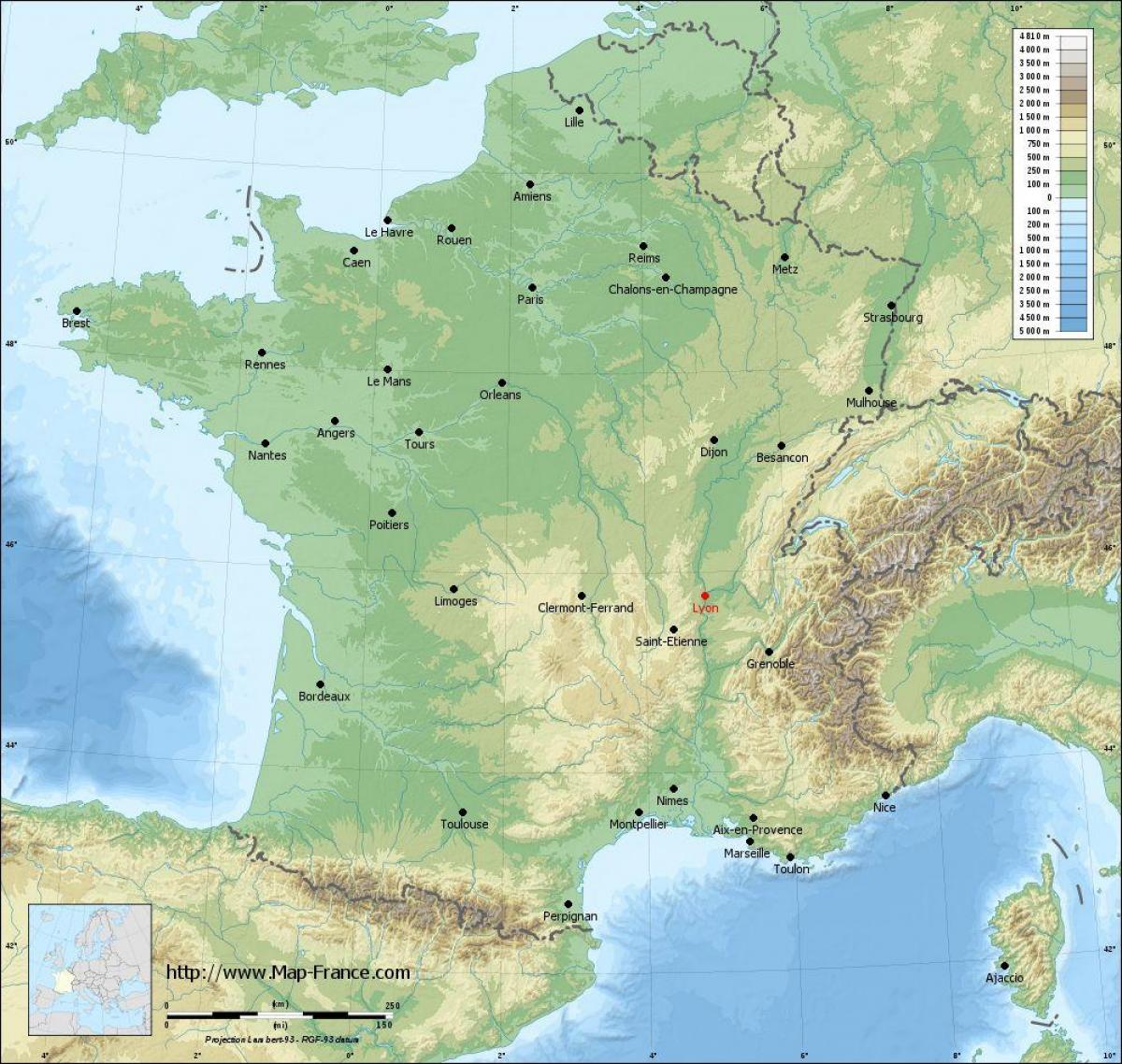 Лион Франция карта города
