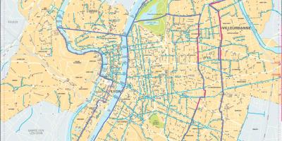 Карта Лион велосипед