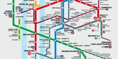 Лион на карте метро