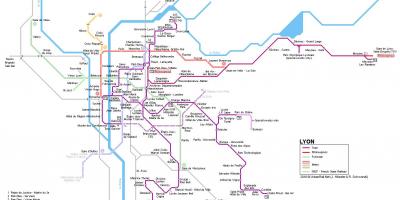 Лион железнодорожных карте