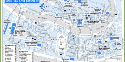 Карта старого города Лиона Франция