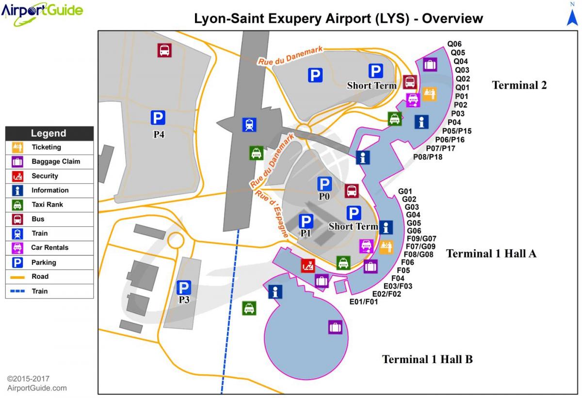 Лион Франция аэропорт на карте
