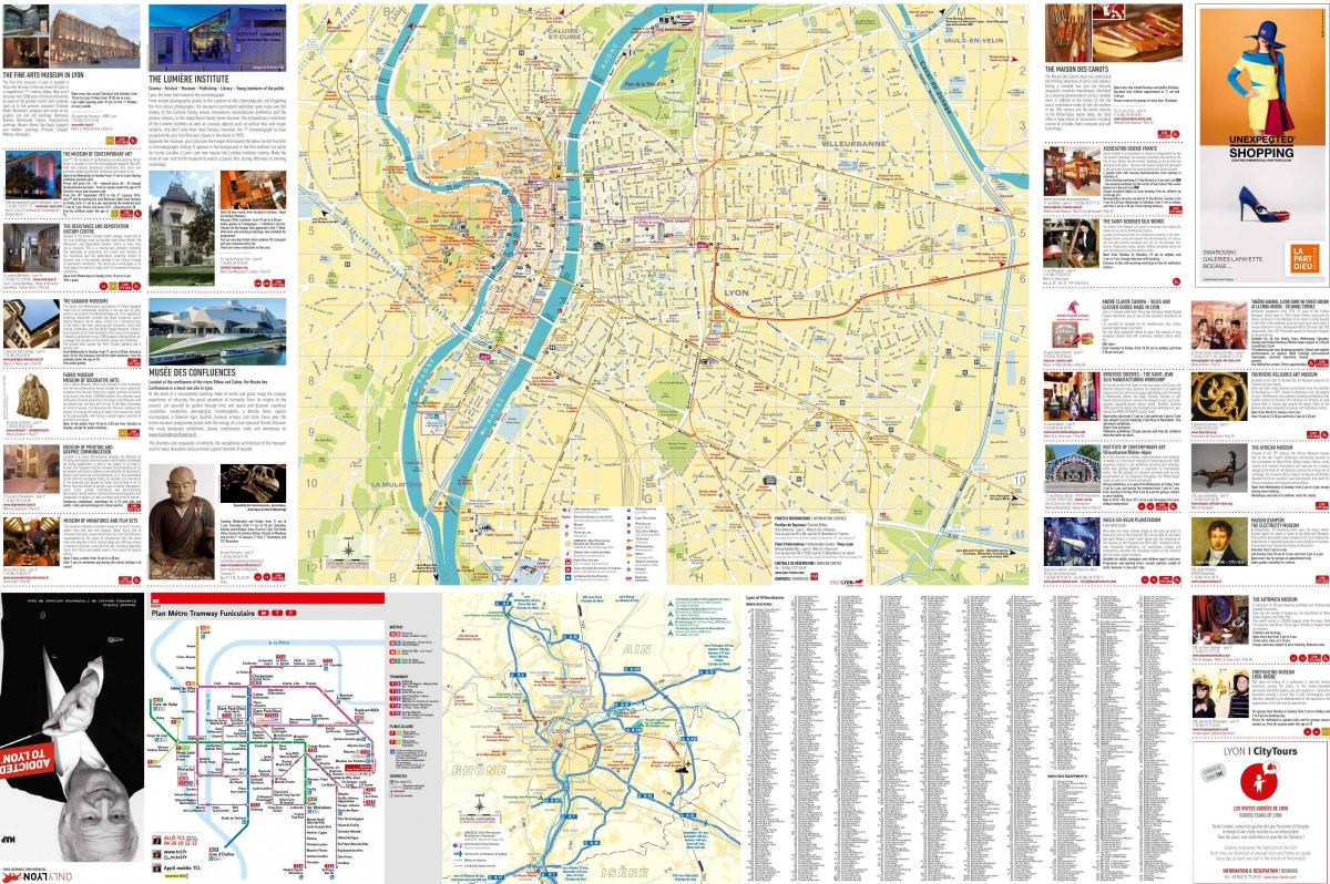 Лион туристические информационные карте