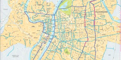 Карта Лион велосипед